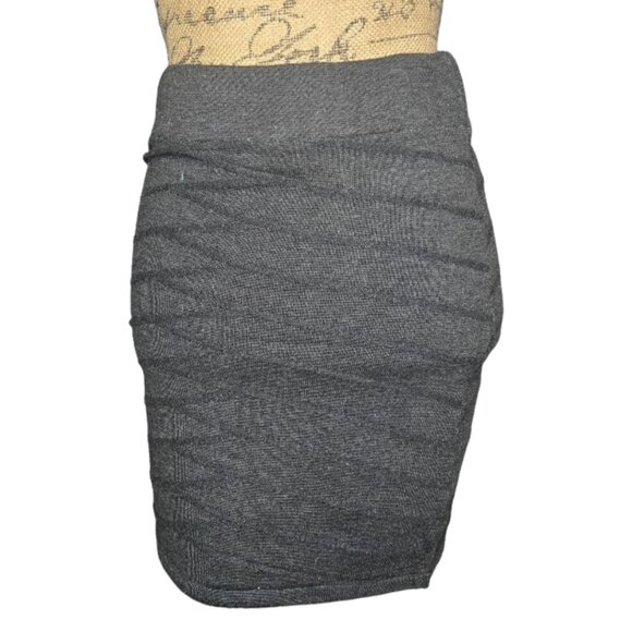Poof! Dresses & Skirts - NWT Nordstrom POOF APPAREL Dark Gray Textured Sweater Mini Skirt Size Large